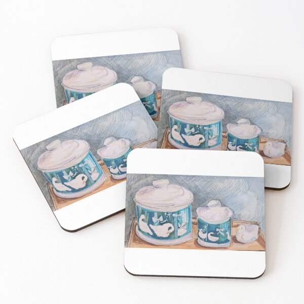 Item preview, Kitchen Pantry (white Ducks) Hand drawn designed and sold by HouseplantsAndScamps.