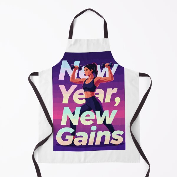 Item preview, New Year New Gains - Female Fitness Motivation 2026 Women Weightlifting Gym Art designed and sold by Design-Pro-21.