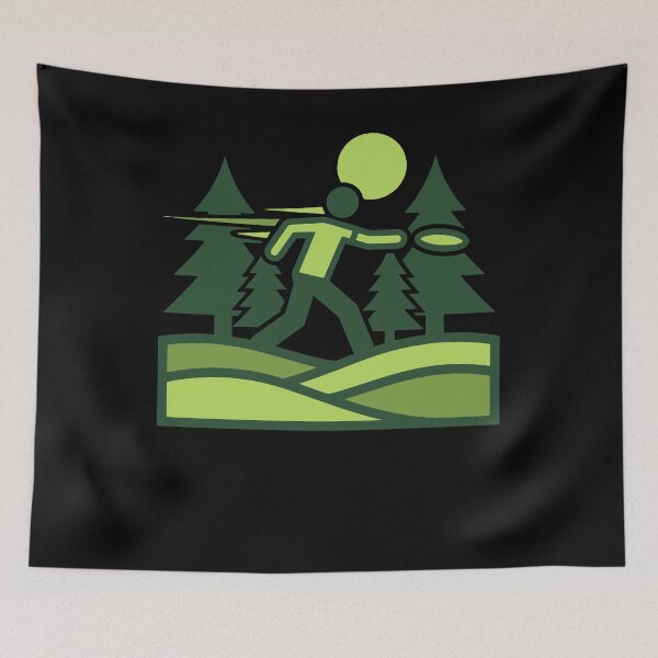 Item preview, Disc Golf Scene Flying Disc Golfer Forest Courses designed and sold by LuminOrb.