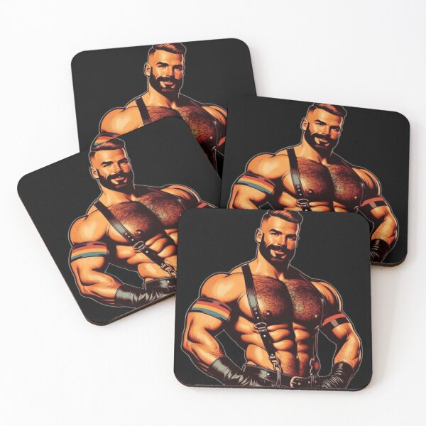 Item preview, Gay Leather Bear Color Pop Pride Graphic Design designed and sold by ItsAKinkThing.