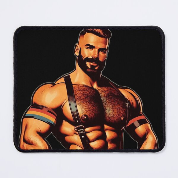 Item preview, Gay Leather Bear Color Pop Pride Graphic Design designed and sold by ItsAKinkThing.