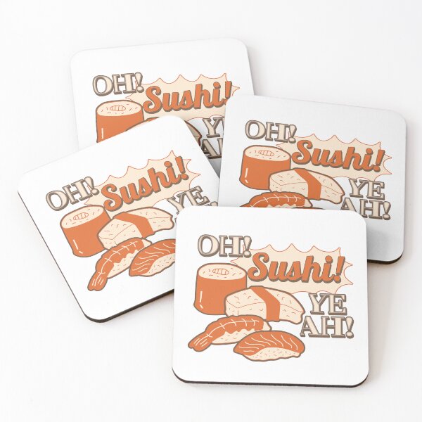 Item preview, Oh! Sushi! Yeah! Cute Japanese Food Illustration designed and sold by sazuii.