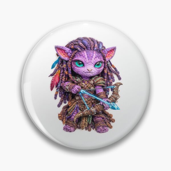 Item preview, Pandora Avatar Plush Archer Sticker – Knitted Fantasy Warrior Art designed and sold by Gurjeetpixelart.