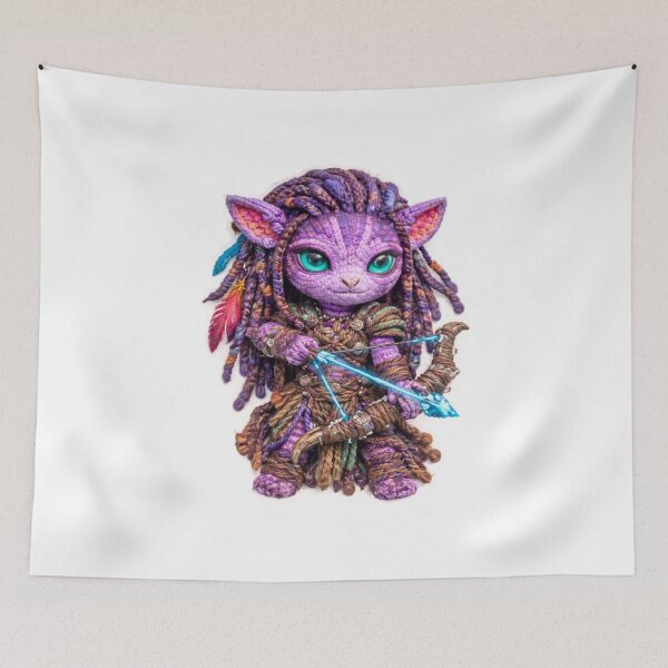 Item preview, Pandora Avatar Plush Archer Sticker – Knitted Fantasy Warrior Art designed and sold by Gurjeetpixelart.