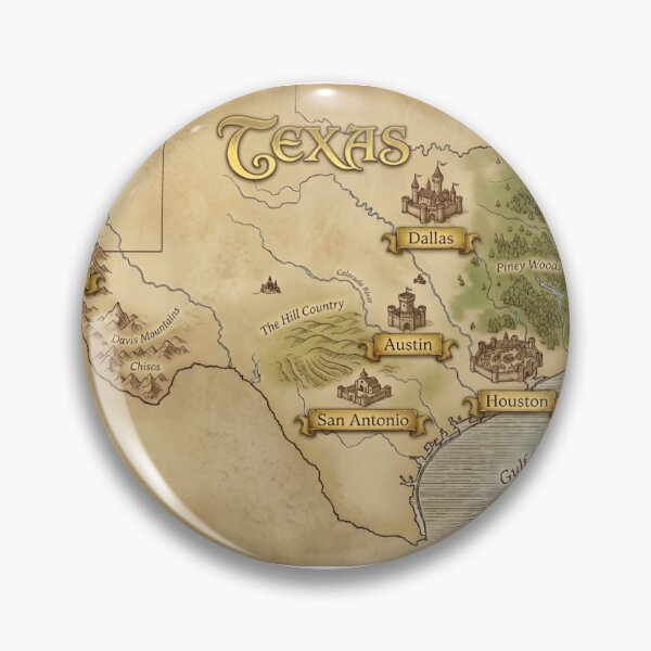Item preview, The Realm of Texas: A Fantasy Cartography Map designed and sold by Life is Just a Fantasy.