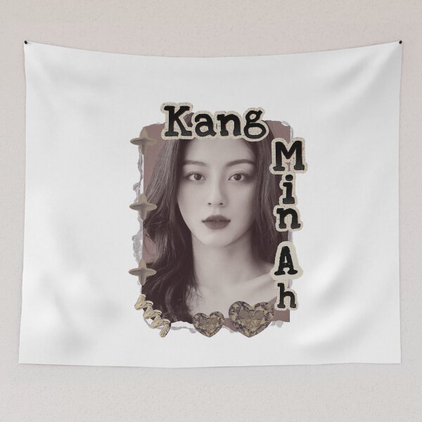 Item preview, Kang Min-ah Korean actress South Korean celebrity K-drama star Korean film Scrapbook Collage Cozy Y2K Vintage Design designed and sold by HELL0WBELLO.