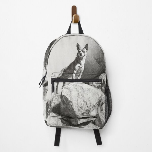 Item preview, A Chihuahua standing bravely on a large boulder, Dogs in Motion designed and sold by CDC40.