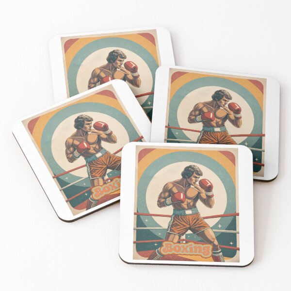 Item preview, Retro Knockout: Vintage Boxer in Bold Stance designed and sold by ForeverPrintsOK.