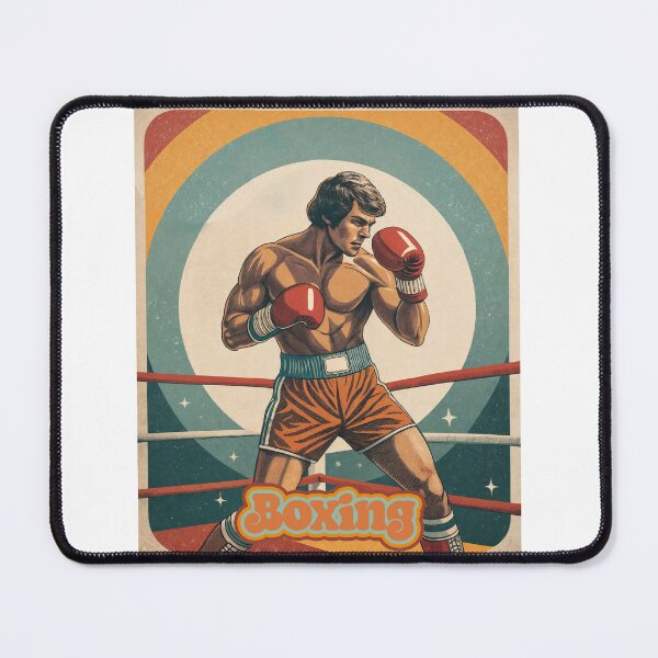 Item preview, Retro Knockout: Vintage Boxer in Bold Stance designed and sold by ForeverPrintsOK.