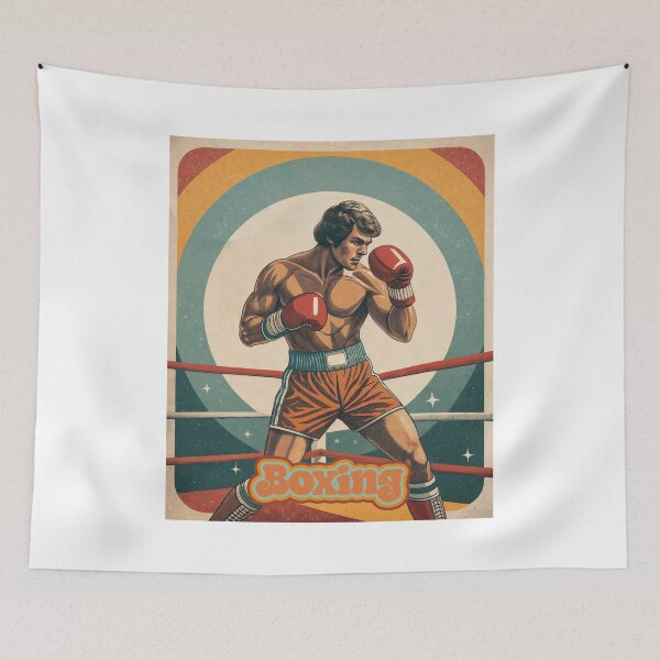 Item preview, Retro Knockout: Vintage Boxer in Bold Stance designed and sold by ForeverPrintsOK.