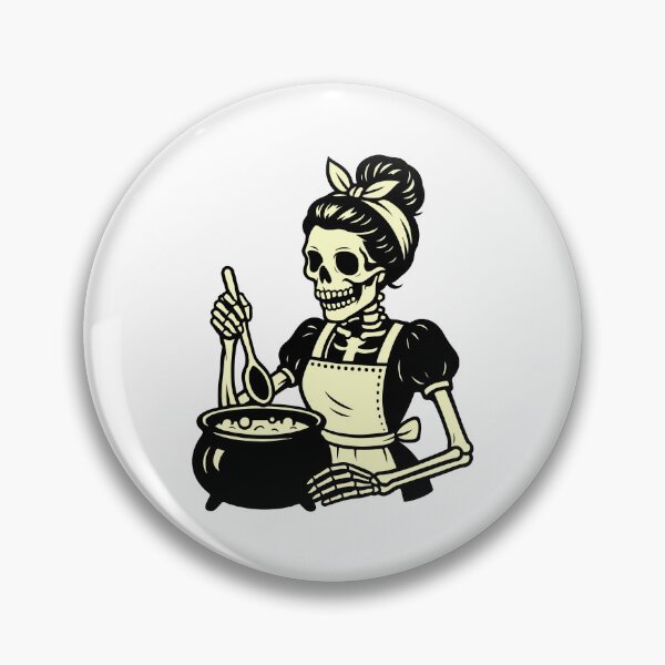 Item preview, Skeleton Woman Cooking with Spoon designed and sold by Horrify.