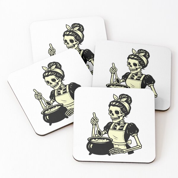 Item preview, Skeleton Woman Cooking with Spoon designed and sold by Horrify.