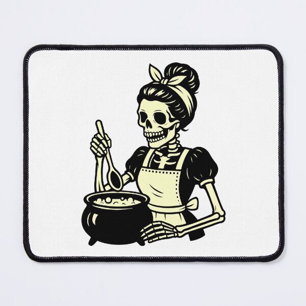Item preview, Skeleton Woman Cooking with Spoon designed and sold by Horrify.