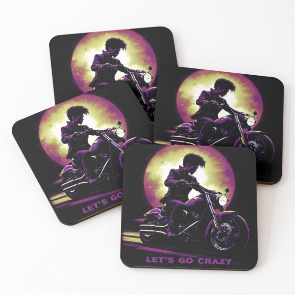 Item preview, Let’s Go Crazy, for black fabrics designed and sold by SteadyRolling.