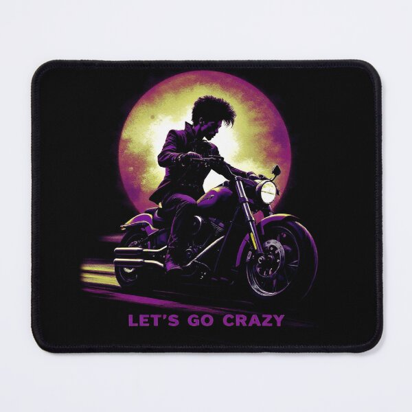 Item preview, Let’s Go Crazy, for black fabrics designed and sold by SteadyRolling.