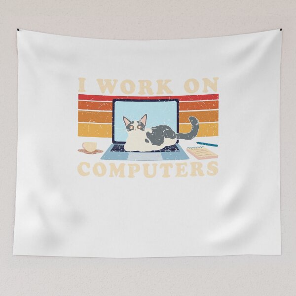 Item preview, I Work On Computers For Cat Lovers designed and sold by artcultreone.