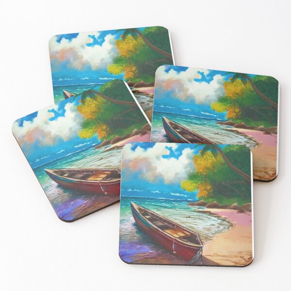 Item preview, Seascape with Boat designed and sold by NishantArts.