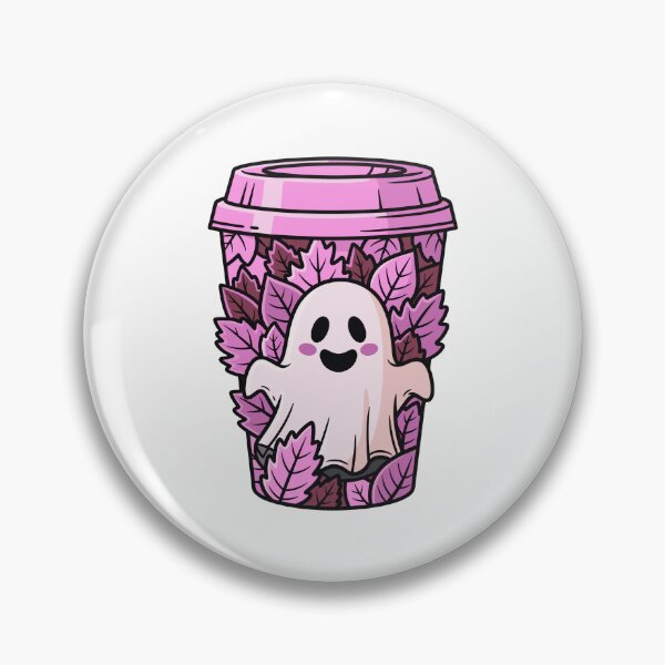 Item preview, Cute Ghost in Pink Coffee Cup designed and sold by Horrify.
