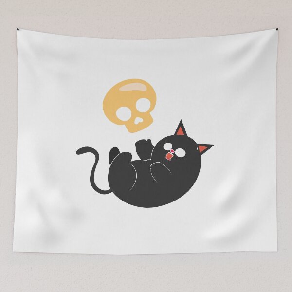 Item preview, Black Cat Skull Lovers designed and sold by artcultreone.