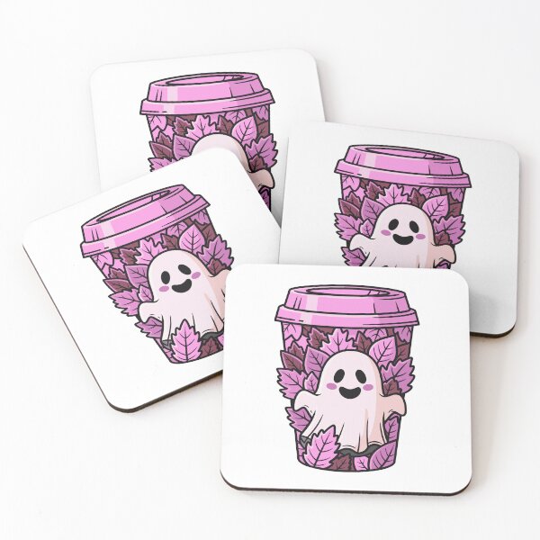 Item preview, Cute Ghost in Pink Coffee Cup designed and sold by Horrify.