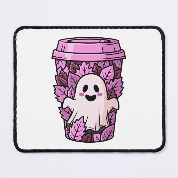 Item preview, Cute Ghost in Pink Coffee Cup designed and sold by Horrify.