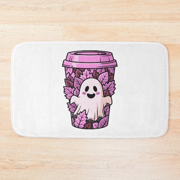 Item preview, Cute Ghost in Pink Coffee Cup designed and sold by Horrify.