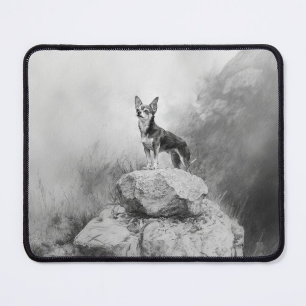 Item preview, A Chihuahua standing bravely on a large boulder, Dogs in Motion designed and sold by CDC40.