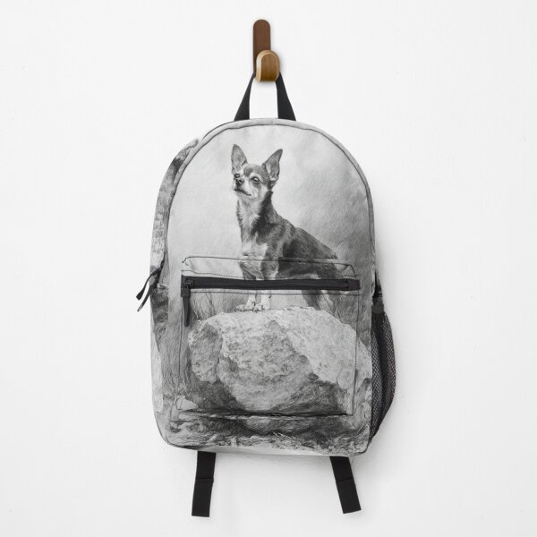 Item preview, A Chihuahua standing bravely on a large boulder, Dogs in Motion designed and sold by CDC40.