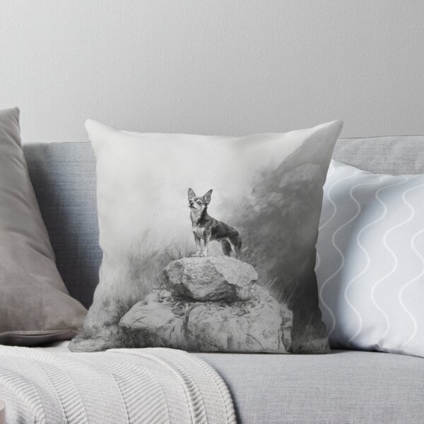 Item preview, A Chihuahua standing bravely on a large boulder, Dogs in Motion designed and sold by CDC40.