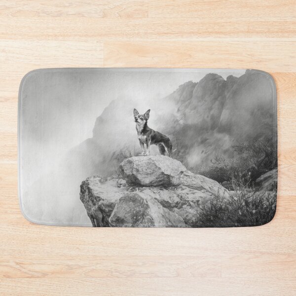 Item preview, A Chihuahua standing bravely on a large boulder, Dogs in Motion designed and sold by CDC40.