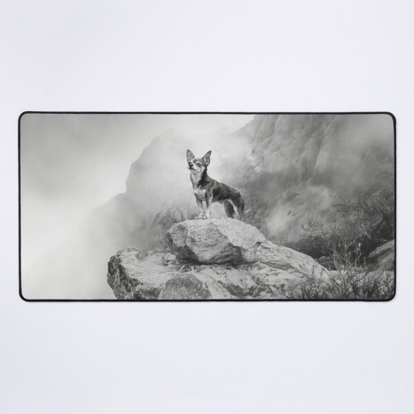 Item preview, A Chihuahua standing bravely on a large boulder, Dogs in Motion designed and sold by CDC40.