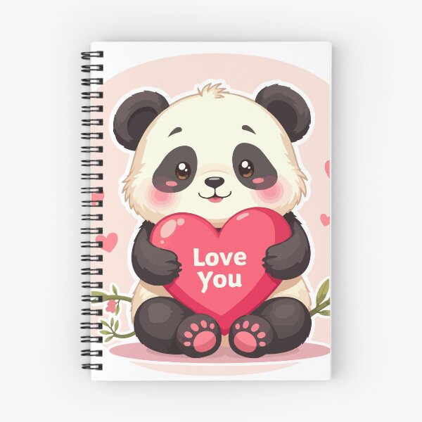 Item preview, Cute Kawaii Panda Love You Heart - Aesthetic Valentine's Day Animal Illustration designed and sold by Design-Pro-21.