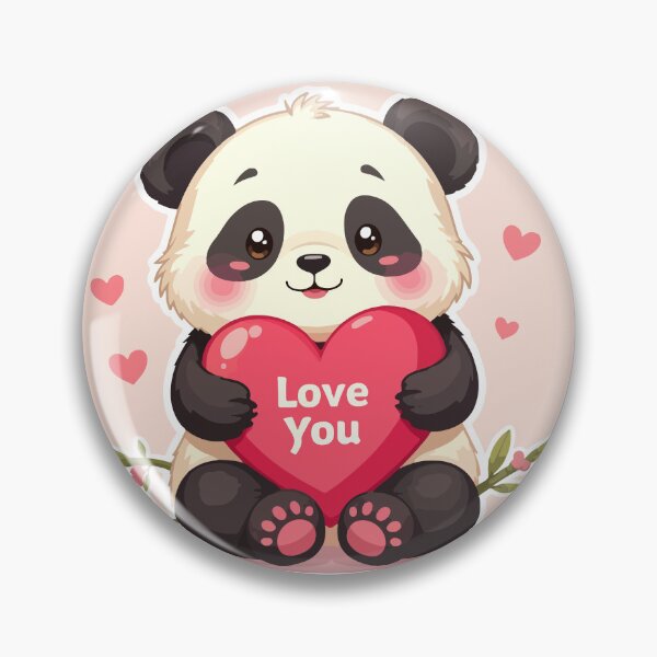 Item preview, Cute Kawaii Panda Love You Heart - Aesthetic Valentine's Day Animal Illustration designed and sold by Design-Pro-21.
