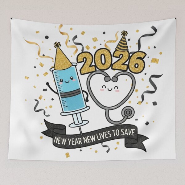 Item preview, Cute 2026 Nurse New Year New Lives to Save Glitter Style designed and sold by FUIRY .