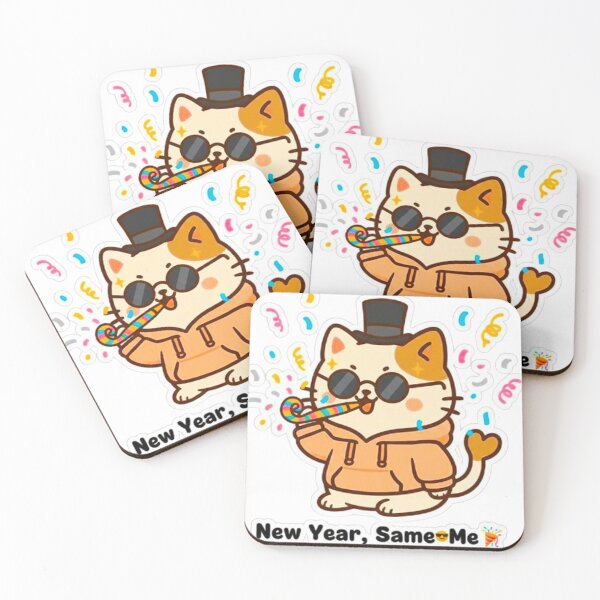 Item preview, "New Year, Same Mochi" - Kawaii Paw Festive Design designed and sold by MT-Hub | Art for Every Soul.