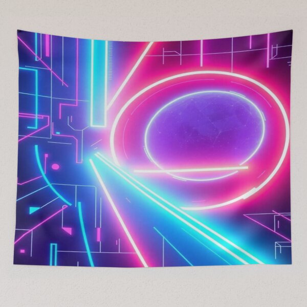 Item preview, Phasing | 80s Neon Synthwave Art designed and sold by AdamusDrakeDM.