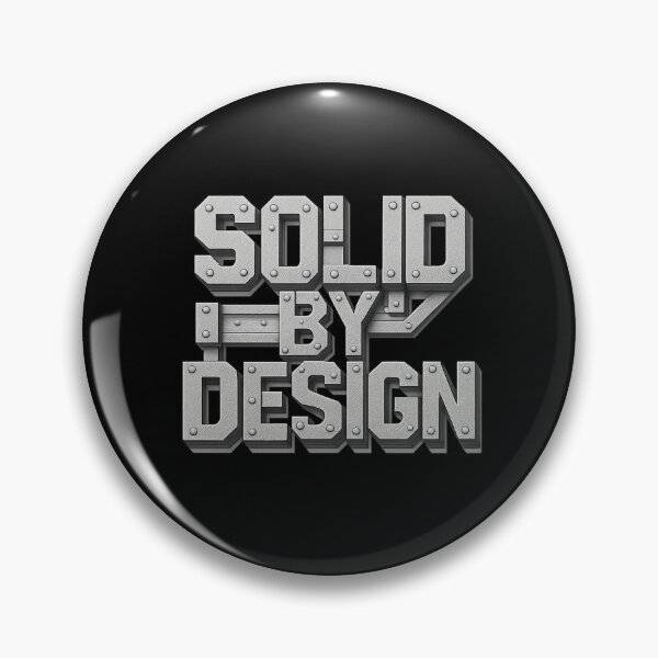 Item preview, SOLID BY DESIGN - Industrial Metal Typography designed and sold by MKreative Studio.