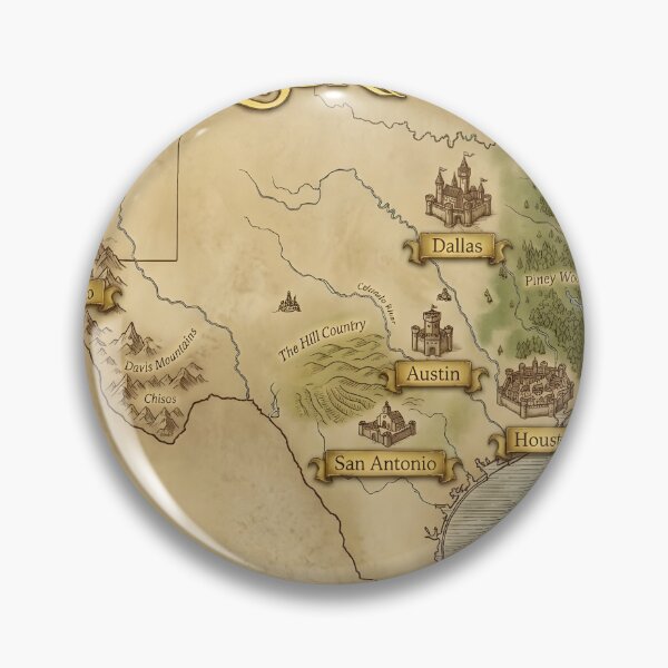 Item preview, The Realm of Texas: A Fantasy Cartography Map designed and sold by Life is Just a Fantasy.