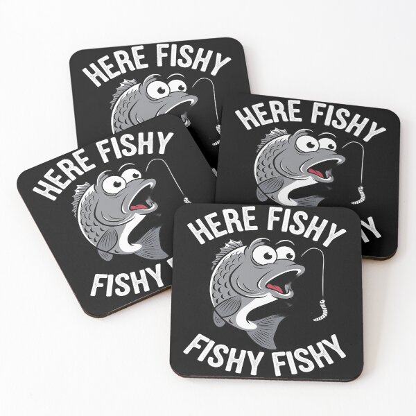 Item preview, Here Fishy Fisherman Fishing Lover Cute Fish Worm  designed and sold by MarryIsMonth.