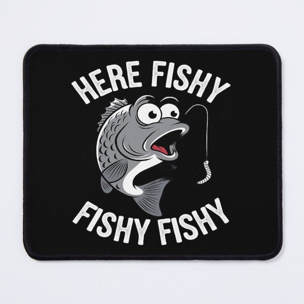 Item preview, Here Fishy Fisherman Fishing Lover Cute Fish Worm designed and sold by MarryIsMonth.