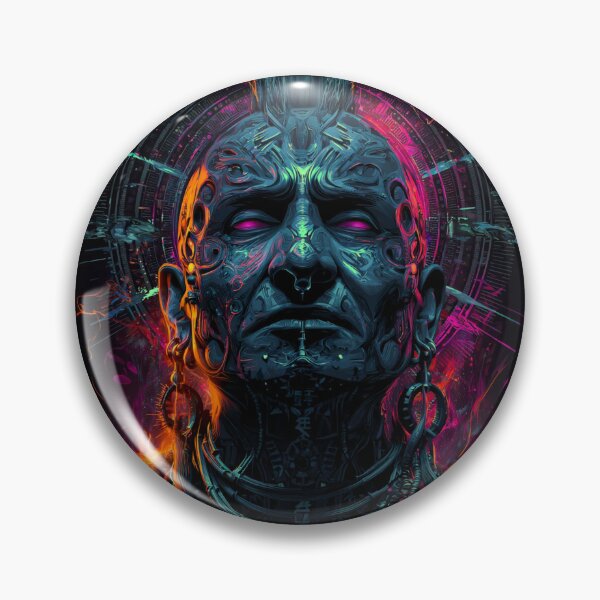 Item preview, Psychedelic Cyber Deity Techno Mask designed and sold by DarkSpaceVibes.