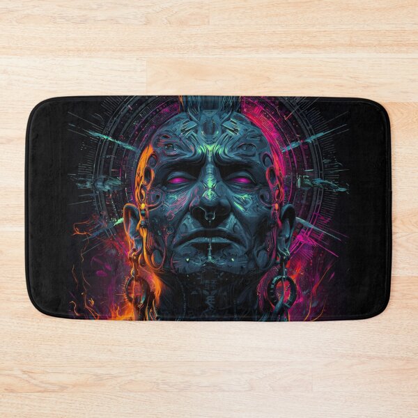 Item preview, Psychedelic Cyber Deity Techno Mask designed and sold by DarkSpaceVibes.