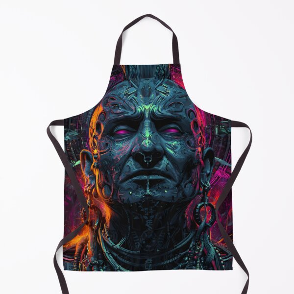 Item preview, Psychedelic Cyber Deity Techno Mask designed and sold by DarkSpaceVibes.
