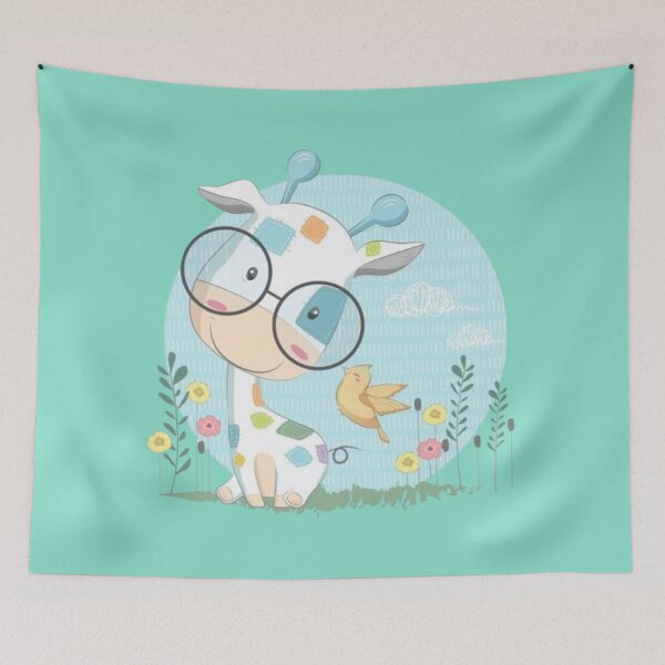 Item preview, Girafe Mignonne avec Lunettes – Design Kawaii pour Enfants designed and sold by MeowLoka ⭐⭐⭐⭐.