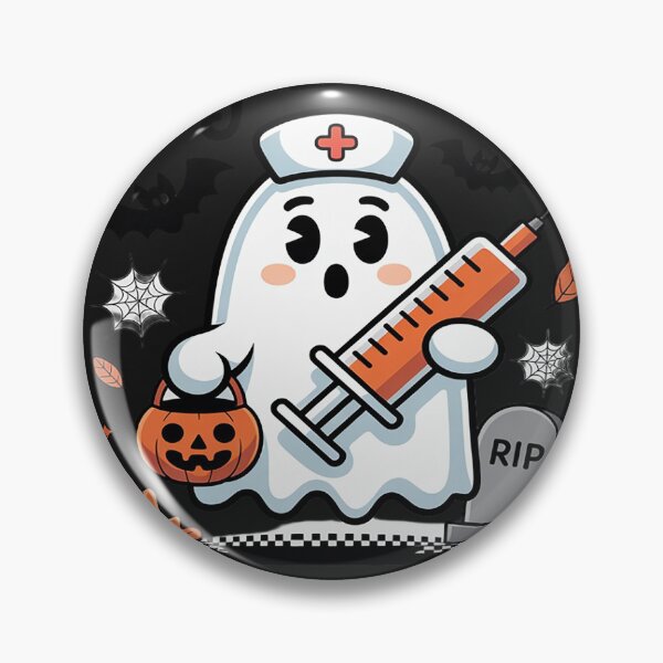 Item preview, Nurse Ghost Halloween Vaccine Say Boo to The Flu designed and sold by trinfhri.