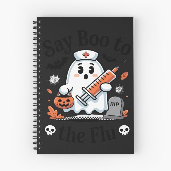 Item preview, Nurse Ghost Halloween Vaccine Say Boo to The Flu designed and sold by trinfhri.