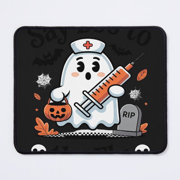 Item preview, Nurse Ghost Halloween Vaccine Say Boo to The Flu designed and sold by trinfhri.