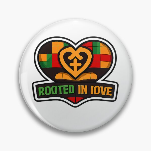 Item preview, Rooted In Love – Kente Cloth & Adinkra Heart Art designed and sold by The Crimson Halo.