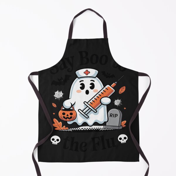 Item preview, Nurse Ghost Halloween Vaccine Say Boo to The Flu designed and sold by trinfhri.