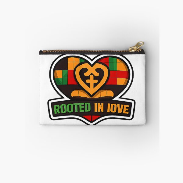 Item preview, Rooted In Love – Kente Cloth & Adinkra Heart Art designed and sold by The Crimson Halo.
